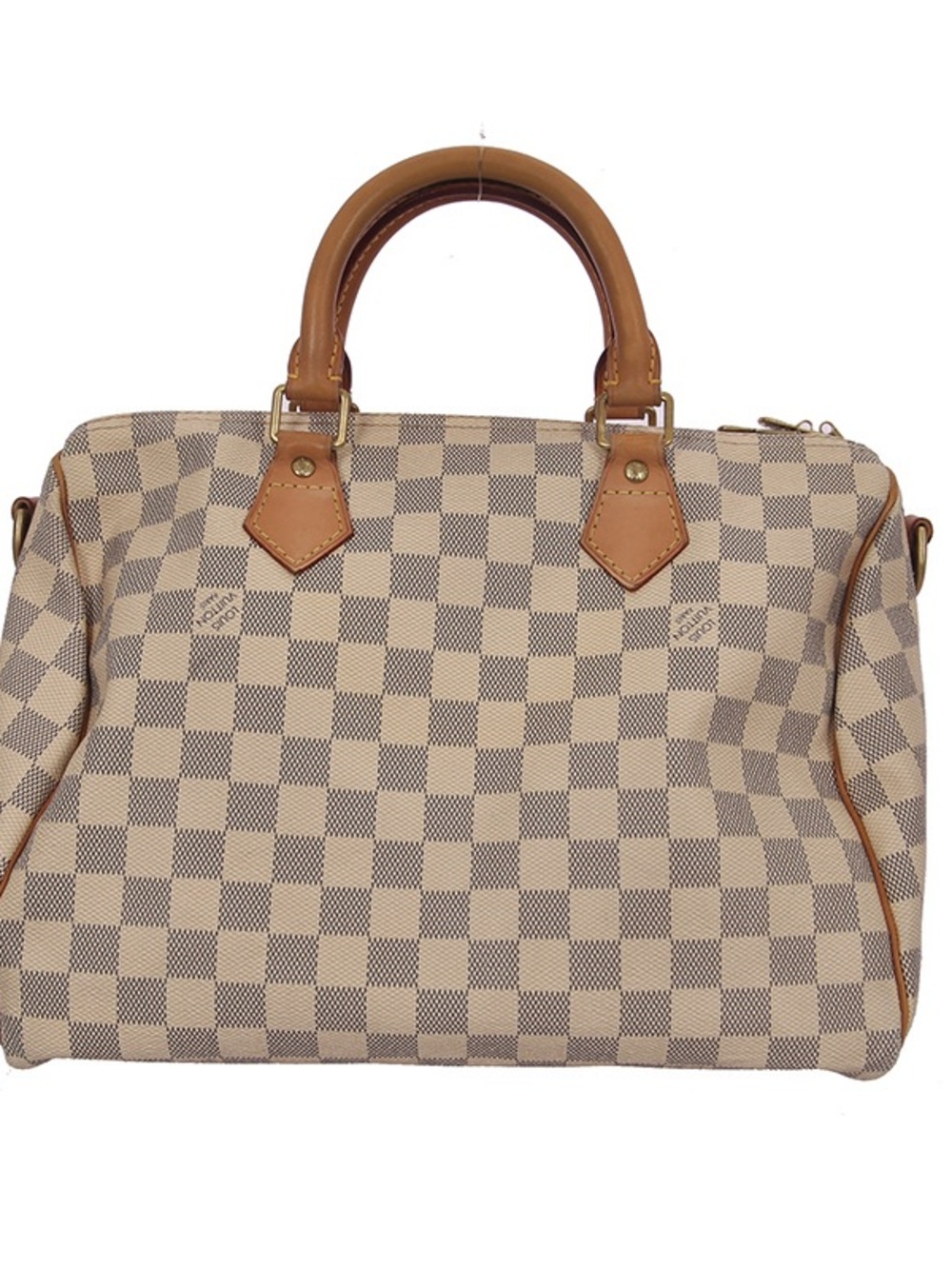 ♥️Louis Vuitton Speedy 30 Classic Checker Satchel in Beige and Tan Handbag♥️ - Picture 6 of 16